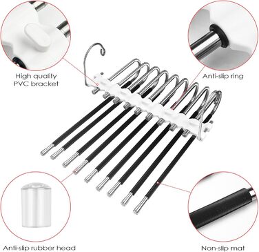 Фальшбагети для штанів 2 шт. з нержавіючої сталі, складні, з антиковзким покриттям. Підходять для штанів, одягу, рушників, шарфів, джинсів