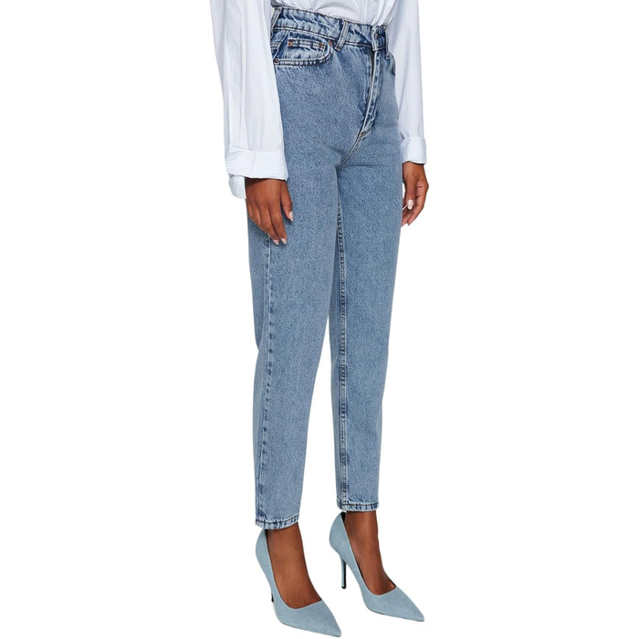 Джинси жіночі Trendyol Mama Jeans висока талія прямі Indigo 42
