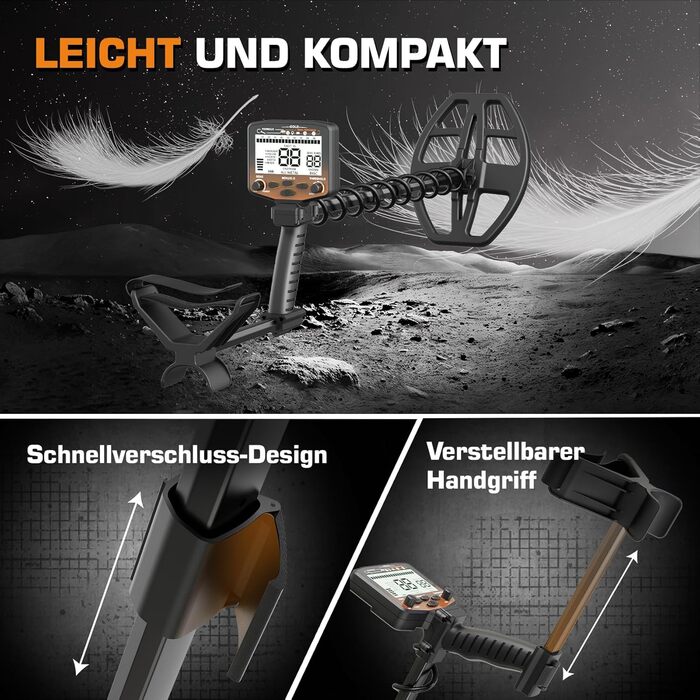 Металодетектор DR.ÖTEK Profi Set: прецизійний, з вирівнюванням ґрунту, 5 режимів, водовідштовхувальна котушка 12