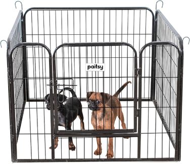 Клітка-вольєр для собак, цуценят та кроликів Gardeo80x60x4, 4 панелі 80x60 см, 0,64 м², модульна, для використання в приміщенні та на вулиці, складається, 5 років гарантії