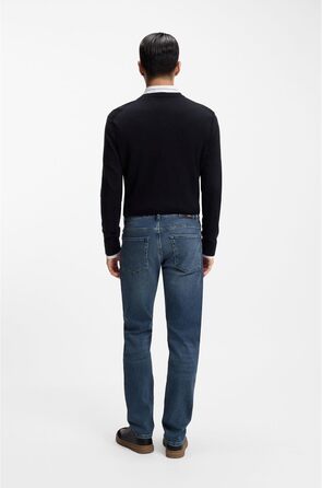 Чоловічі джинси BOSS Maine Regular-Fit сині з еластичного деніму (52W / 32L, Середньо-синій 427)