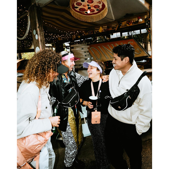 Джонні Ербан Баухташе Дамен & Herren Peach - Jimmy - 2в1 Поясна Сумка з Рюкзаком - Складаний Рюкзак для Фестивалю - Мультифункціональна та Водовідштовхувальна