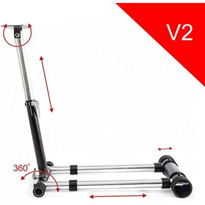 Стенд для керма та педалей Wheel Stand Pro, сумісний з Thrustmaster Spider, T80, T100, T150, F458, F430, чорний (червоний)