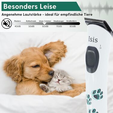 Триммер для собак Agrarzone Isis: безшумний, легкий, з запасним лезом для точного догляду за лапами