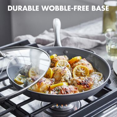 GreenPan Lima сковорода з керамічним антипригарним покриттям, з кришкою, 12 дюймів (30 см), сіра. Без PFOA та PFAS, для плити та гриля, з нержавіючою ручкою. Ідеально для яєць та омлетів.