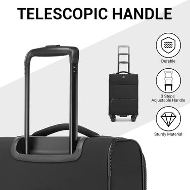 Чемодан ручної поклажі Miss Lulu 59.5 x 36.5 x 25 см, зелений, з відділенням для мокрого/сухого, на 4 колесах, для коротких поїздок та бізнесу