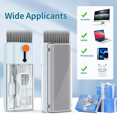 Набір для чищення клавіатури 12 в 1: очищувач екрану, клавіатури, телефону, MacBook, ПК (блакитний)