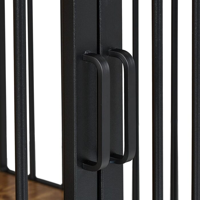 Клітка для собак Relaxdays у стилі меблів, HBT: 85x80x54 см, з полицею, 2 дверцятами, дерев'яний дизайн, коричнево-чорна, розмір 54 x 80 x 85 см