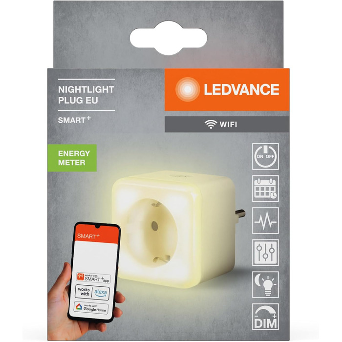 LEDVANCE Smart Plug: Трійник з USB, WiFi, захист від перенапруги та перевантаження, керування через додаток, Alexa, Google
