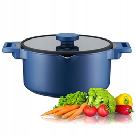 Каструля Ambition Qualum Ceramic Cobalt з керамічним покриттям, 24 см