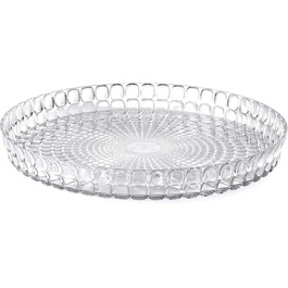 Guzzini - Tiffany, Round Tray - Transparent, Ø35.6x h4 cm - 19890100