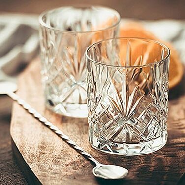Набір склянок для віскі FLOW Barware 2 шт. | Склянки з кришталю для віскі, скотчу, бурбону, рому, джин-тоніку та негроні | Преміум якість