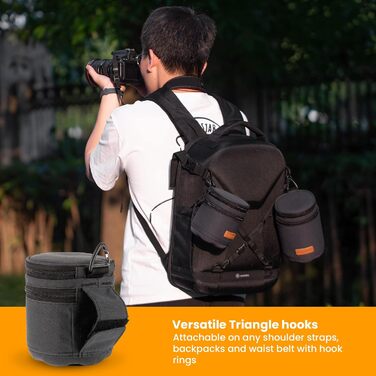 Чохол для об'єктива камери TARION: міцний, водонепроникний, для Canon, Nikon, Pentax, Sony, Olympus