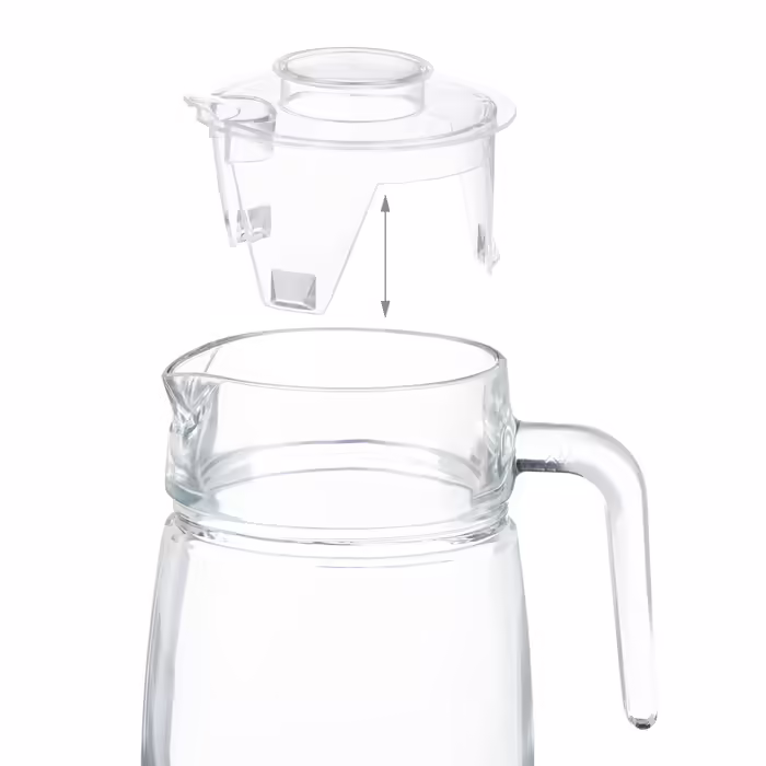 Relaxdays Glass Mug with Lid