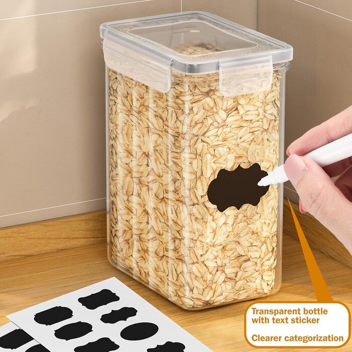 24 герметичні контейнери для зберігання продуктів з кришкою, BPA-free, об'єм 33.6L