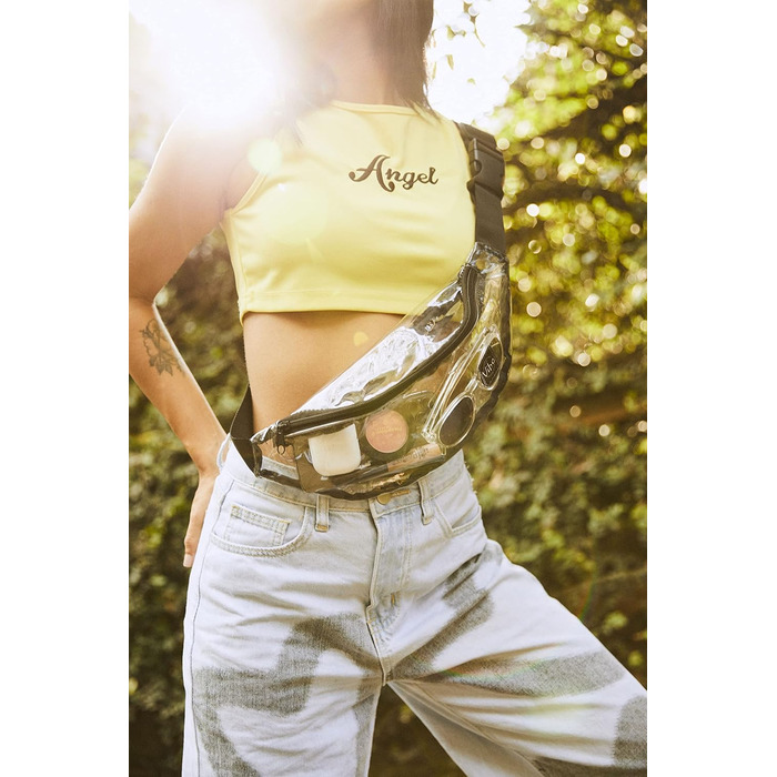 Вайб поясна сумка - універсальна нагрудна/стегнова сумка для чоловіків, жінок та дітей. Підходить для фестивалів, спорту, відпочинку та активного способу життя. Прозора модель.