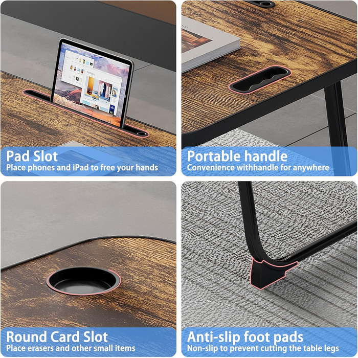 Зручний столик-підставка для ноутбука та їжі в ліжко/на диван (жовтий)