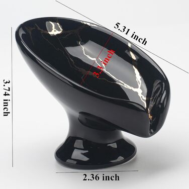 Керамічна мильниця з піддоном для води, білий/чорний, для ванної, душу, кухні