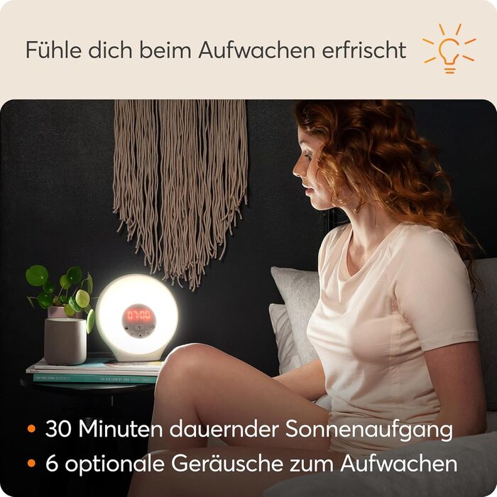 Lumie Sunrise Alarm - Sunrise and Sunset Effect, Alarm Clock, Sounds and Mood Lighting