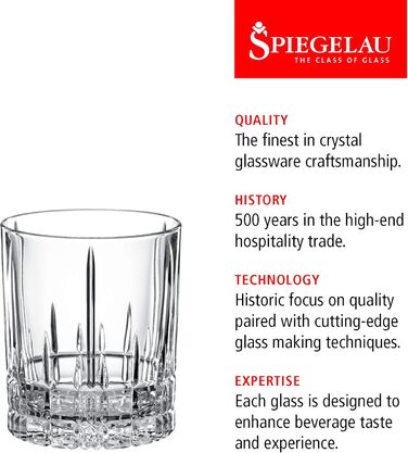Набір склянок Spiegelau D.O.F. для віскі, 4 шт., 368 мл, Double Old Fashioned, з кришталевого скла