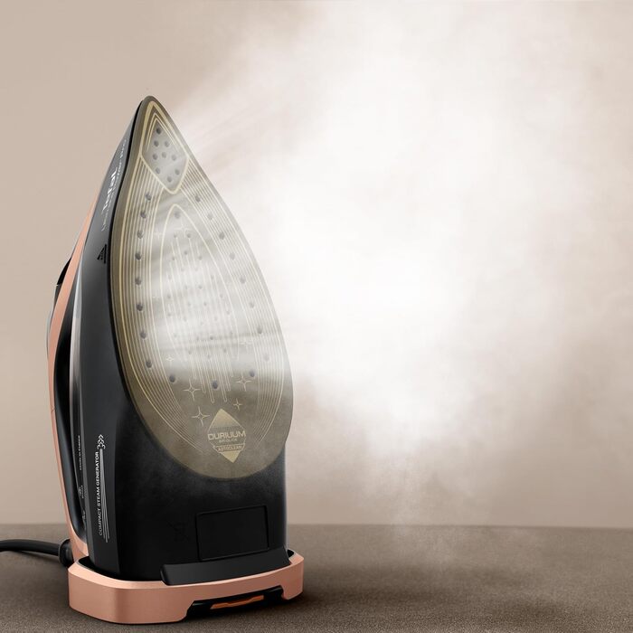 Tefal Ultimate Power Pro Steam Iron, 3200 Watts, Continuous Steam Output 85 g/Min., Steam Boost, Pump System, 2 Steam Levels, Stain Protection, Black/Bronze, FV9E50E0