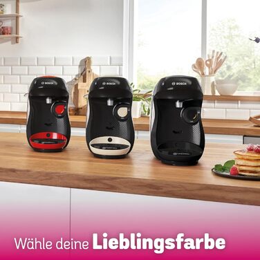 Кавомашина Tassimo Happy TAS1002N від Bosch: понад 70 напоїв, автоматична, для будь-яких чашок, компактна, 1400 Вт, колір антрацит
