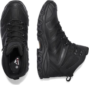 Чоловічі туристичні черевики NORTIV 8 - водонепроникні трекінгові черевики для хайкінгу та альпінізму, чорний (46 EU)