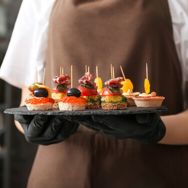 Relaxdays Set of 6 Round Slate Plates