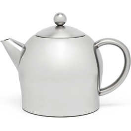 Bredemeijer small, round double-walled stainless steel teapot, 0.5 Liter