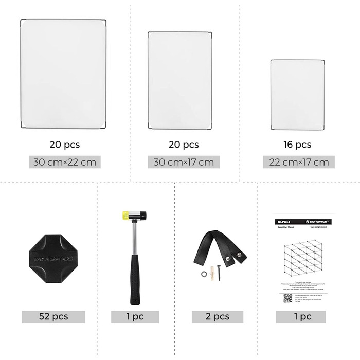 SONGMICS Shoe Rack, Shelving System, Plug-in Shelf, 15 Compartments, DIY Shelf, Stackable, Made of PP Plastic, as a Wardrobe, Room Divider, for Bedroom, Office, 30 x 111.2 x 86.2 cm, white LPC445W02