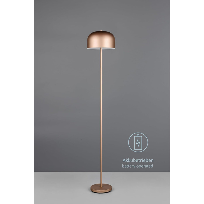 LED настільна лампа Julien: акумуляторна, USB-C, сенсорне керування, Ø 12 см, металева, 1.5W