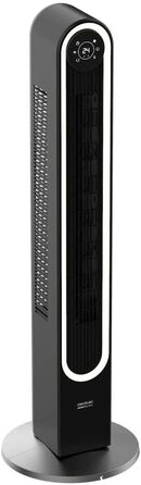 Турбовентилятор Cecotec EnergySilence 9090 Skyline Ionic, 119 см, 45 Вт, іонізатор, LED-дисплей, пульт ДК, 3 режими, 12 год таймер, осциляція 70º, висота 47' (42' висота), чорний