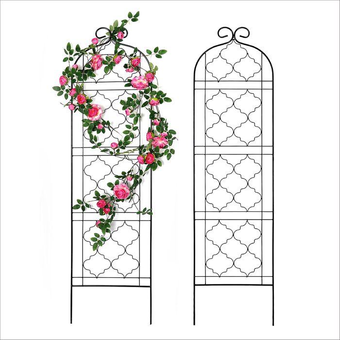 Садова опора SCENDOR GARDEN 150×40 см для витких рослин, винограду, огірків, томатів, квітів і овочів, металеві гратчасті панелі для пергол, 2 шт.
