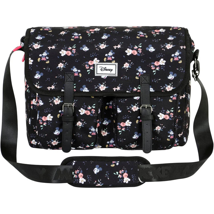 Mickey Mouse Nature-Large Satchel Shoulder Bag, Black