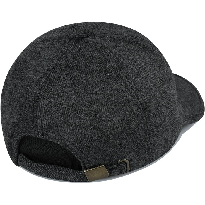 Кепка бейсболка чоловіча Clakllie зимова тепла в'язана з флісовою підкладкою та вушками, з козирком для спорту та активного відпочинку, чорна