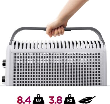 Електричний конвектор Duronic HV180: 2000W, компактний, з ручкою, 2 режими нагріву