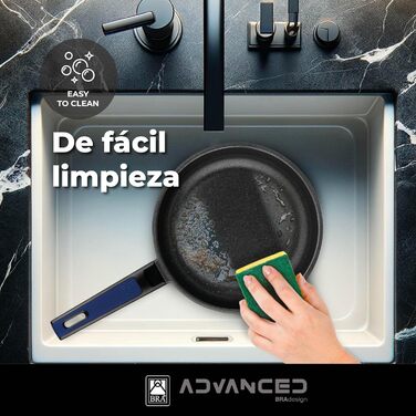 BRA Advanced | Set of 3 non-stick frying pans made of cast aluminum, 20|24|28 cm, PFOA-free, reinforced, excellent performance and scratch resistance, suitable for induction. Frying Pan Set (20-24-28 cm)