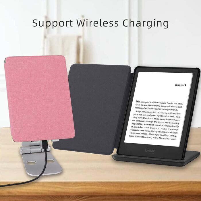 Чохол для Kindle Paperwhite 11th Gen (M2L3EK/M2L4EK) – рожевий, Kunstleder, Auto Sleep/Wake