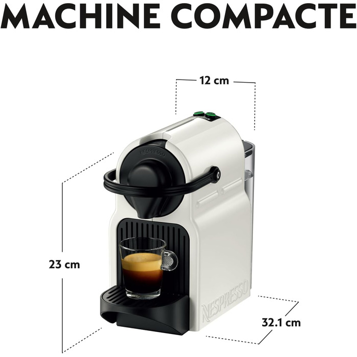 Кавомашина Nespresso Inissia чорно-біла