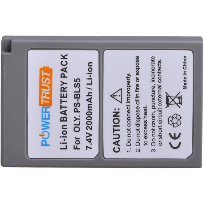 Акумулятор Olympus BLS-50 + Зарядний пристрій для OM-D E-M10 III, E-M5 III, Pen E-P7, E-PL1s-10, E-PM2 - 2 шт.