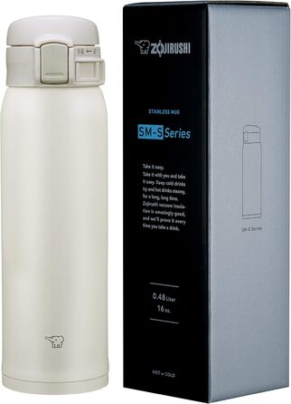 Zojirushi Stainless Steel Thermobecher - Insulated Travel Mug for Coffee, Office & Travel - Leakproof, 0.48L, Dark Blue