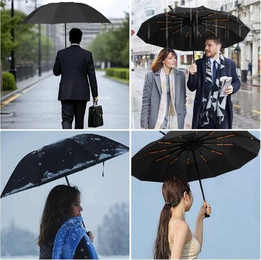 Автоматичний парасолька Romon, стійкий до вітру, компактний, захист від UV, ідеальний для подорожей, високоякісний, з кнопковим відкриванням