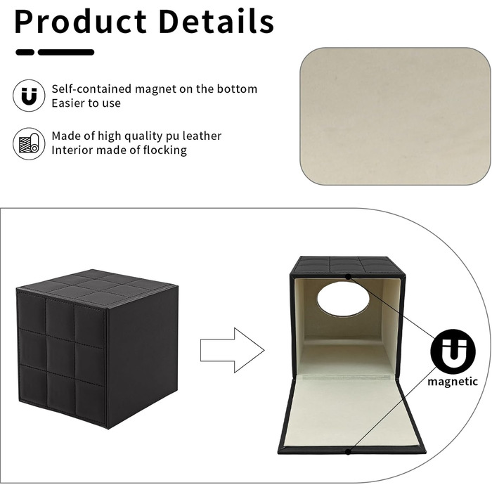 Скляна коробка для серветок прямокутна, чорна в клітинку, для ванної, тумбочки, авто, офісу