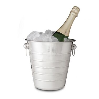Relaxdays Stainless Steel Champagne Cooler with Handles