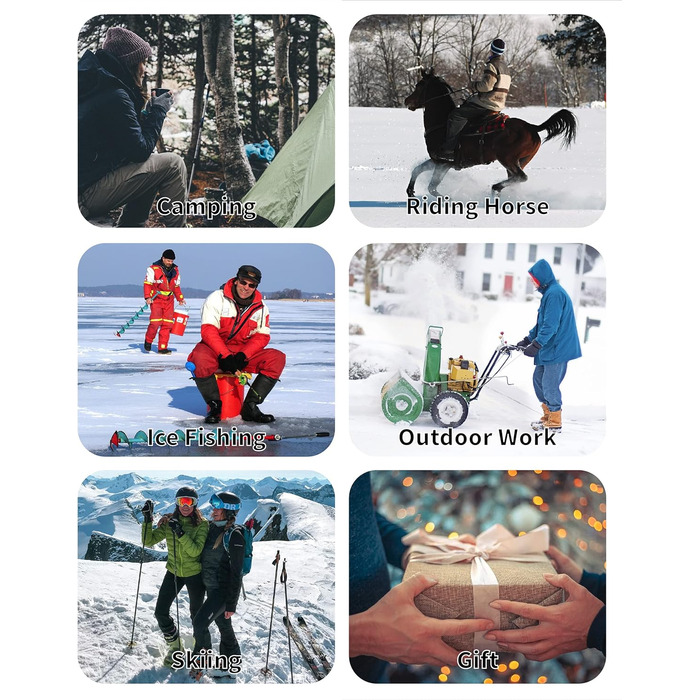 Грілка для рук чоловіча HEWINZE з акумулятором 7.4V, для полювання, розмір XL