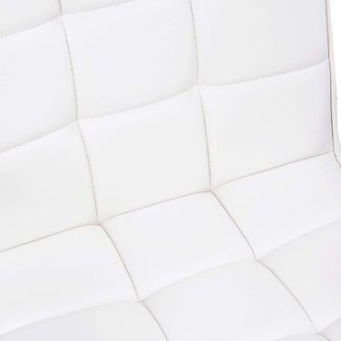 Крісло офісне HOMCOM для дому, регульоване по висоті, поворотне, з штучної шкіри, до 120 кг, біле