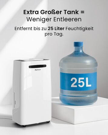 Про Бріз - Вологопоглинач повітря 25л/добу, 30 м², 4 режими, таймер, Smart App - від вологи та плісняви