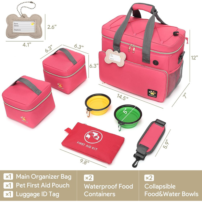 Транспортна сумка для домашніх тварин з багатьма кишенями, ідеальна для подорожей та перевезення котів та собак
