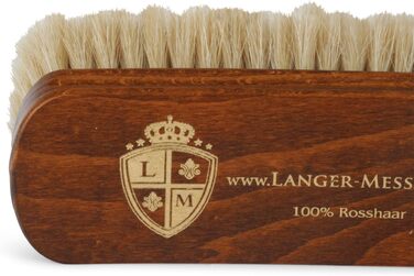 Langer & Messmer shoe brush made of fine horsehair for effectively polishing your shoes - The polishing brush for professional shoe care - Available individually or in a 2-pack