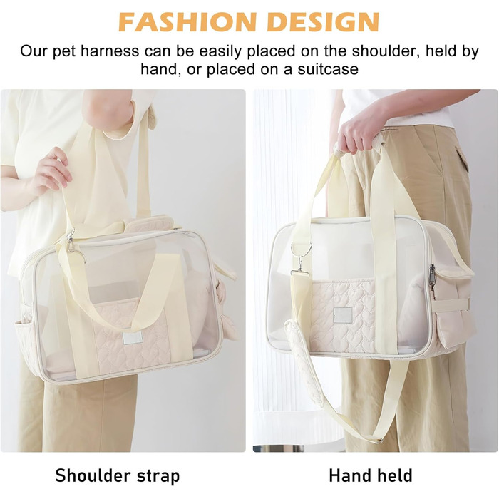 Транспортувальна сумка для собак та котів до 5 кг – Легка та дихаюча переноска для маленьких тварин, з ременем безпеки та кишенями, ідеальна для авто, подорожей та відпочинку на природі